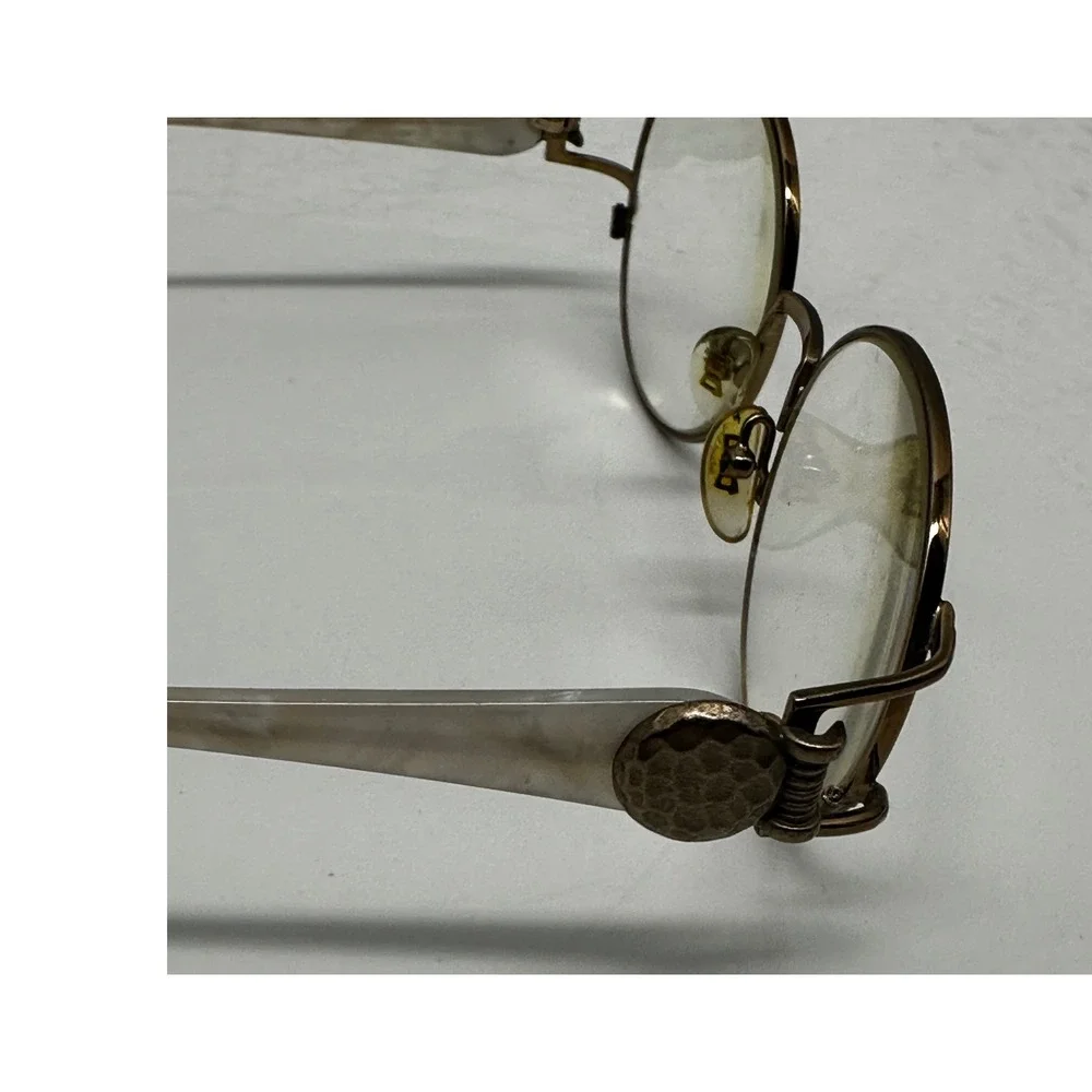 Vintage‎ Nina Ricci Round Eyeglasses Frames Gold Tone Designer Glasses